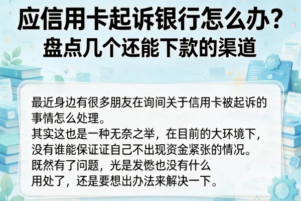 应信用卡起诉银行怎么办？盘点几个还能下款的渠道