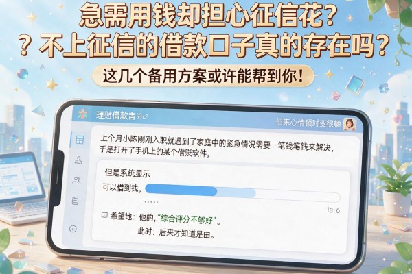 急需用钱却担心征信花？不上征信的借款口子真的存在吗？这几个备用方案或许能帮到你！