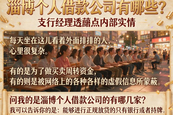 淄博个人借款公司有哪些？支行经理透露点内部实情