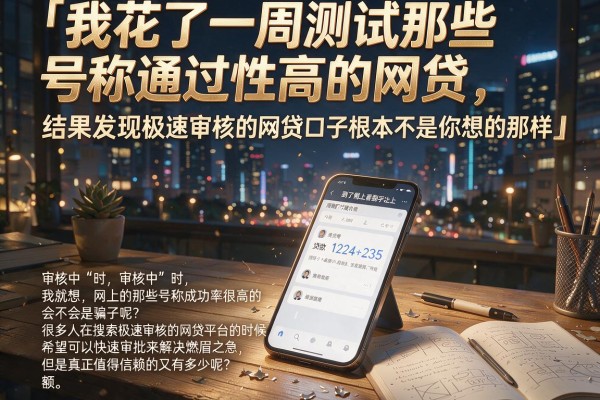我花了一周测试那些号称通过性高的网贷，结果发现极速审核的网贷口子根本不是你想的那样