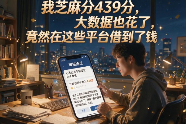 我芝麻分439分，大数据也花了，竟然在这些平台借到了钱