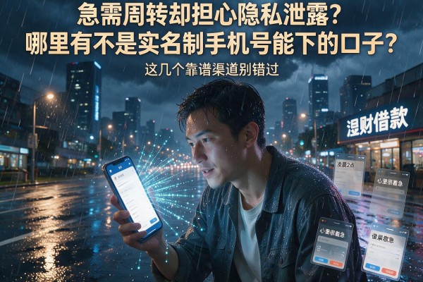 急需周转却担心隐私泄露？哪里有不是实名制手机号能下的口子？这几个靠谱渠道别错过