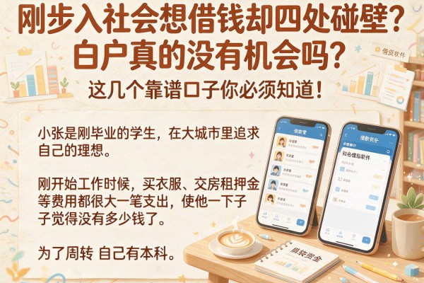 刚步入社会想借钱却四处碰壁？白户真的没有机会吗？这几个靠谱口子你必须知道！