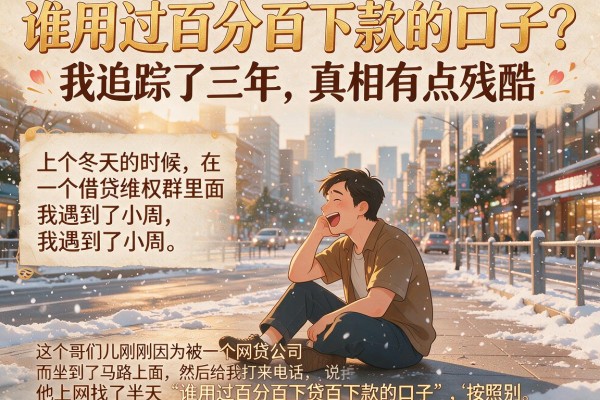 谁用过百分百下款的口子？我追踪了三年，真相有点残酷