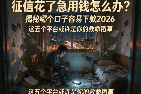 征信花了急用钱怎么办？揭秘哪个口子容易下款2026，这五个平台或许是你的救命稻草