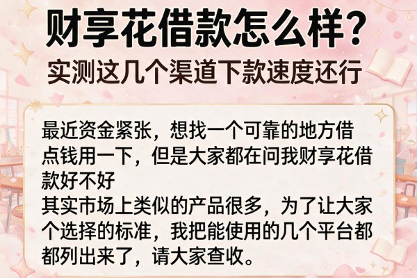 财享花借款怎么样？实测这几个渠道下款速度还行