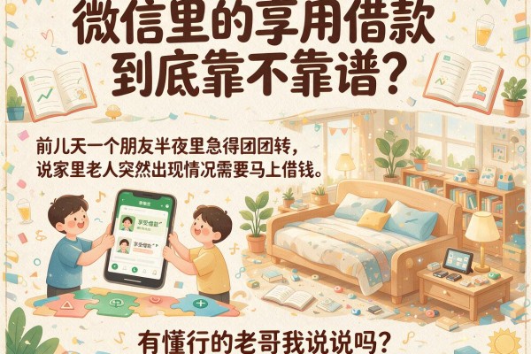 微信里的享用借款到底靠不靠谱?有懂行的老哥来说说吗?