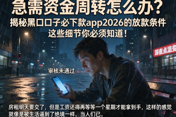 急需资金周转怎么办？揭秘黑口子必下款app2026的放款条件，这些细节你必须知道！