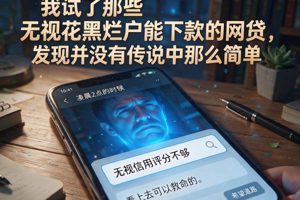 我试了那些无视花黑烂户能下款的网贷，发现并没有传说中那么简单