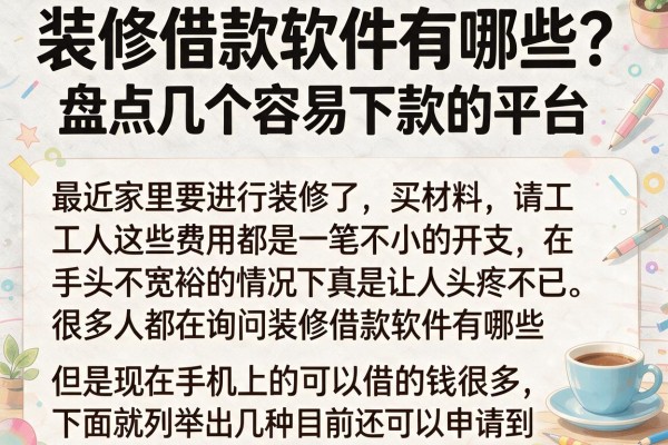 装修借款软件有哪些？盘点几个容易下款的平台