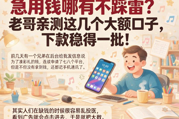 急用钱哪有不踩雷？老哥亲测这几个大额口子，下款稳得一批！