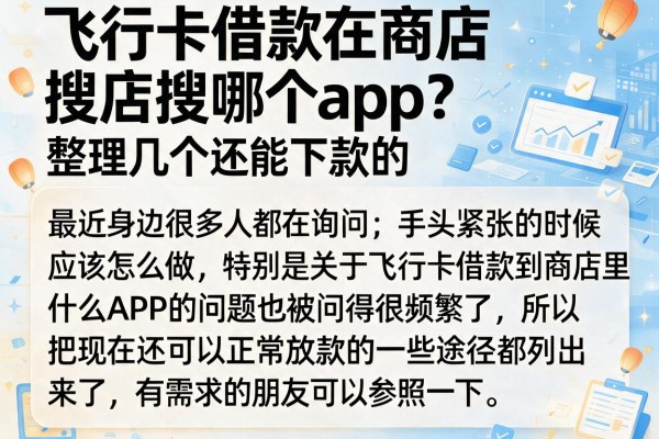 飞行卡借款在商店搜哪个app？整理几个还能下款的
