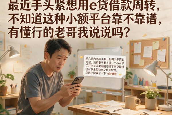 最近手头紧想用e贷借款周转,不知道这种小额平台靠不靠谱,有懂行的老哥来说说吗?