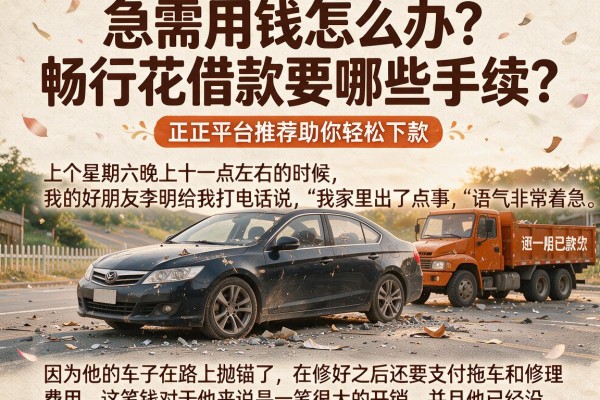 急需用钱怎么办？畅行花借款要哪些手续？正规平台推荐助你轻松下款