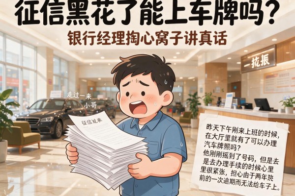 征信黑花了能上车牌吗？银行经理掏心窝子讲真话