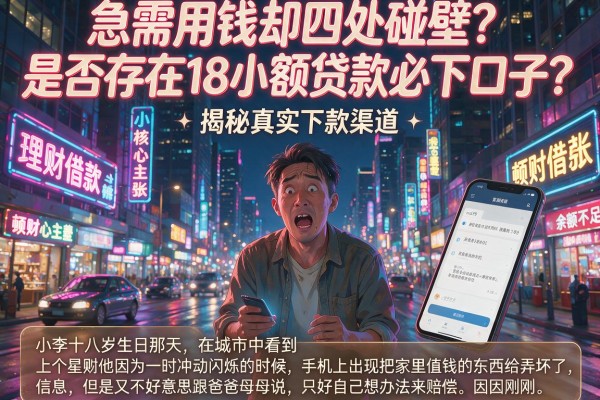 急需用钱却四处碰壁？是否存在18小额贷款必下口子？揭秘真实下款渠道