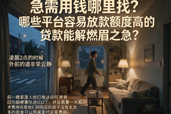 急需用钱哪里找？哪些平台容易放款额度高的贷款能解燃眉之急？