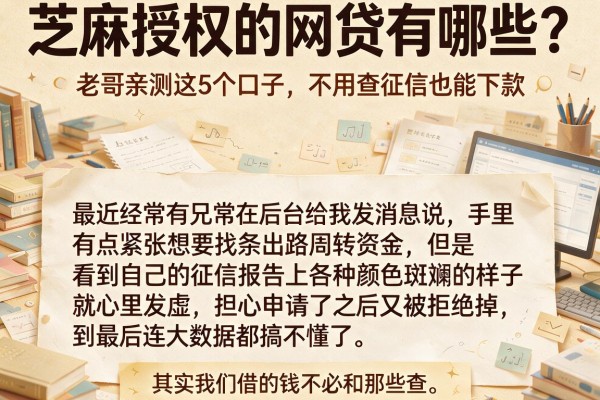 芝麻授权的网贷有哪些？老哥亲测这5个口子，不用查征信也能下款