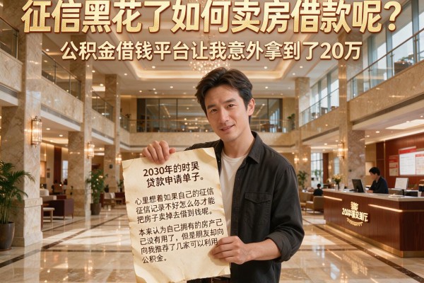 征信黑花了如何卖房借款呢？公积金借钱平台让我意外拿到了20万