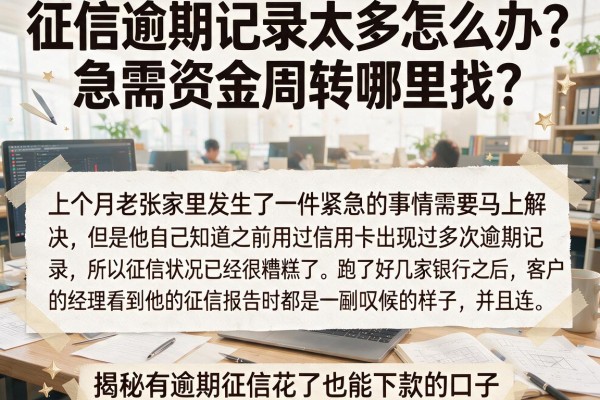 征信逾期记录太多怎么办？急需资金周转哪里找？揭秘有逾期征信花了也能下款的口子