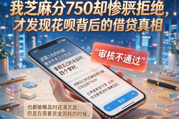 我芝麻分750却惨遭拒绝，才发现花呗背后的借贷真相