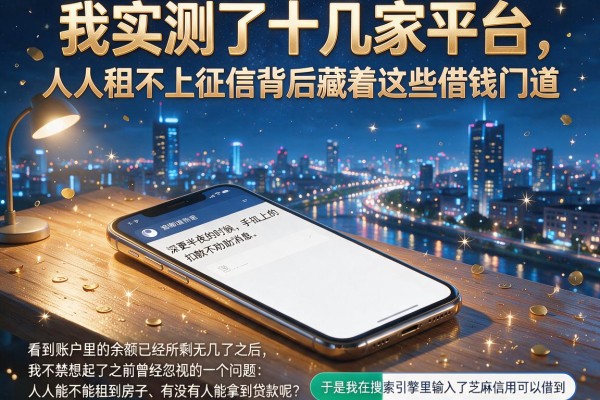 我实测了十几家平台，发现人人租不上征信背后藏着这些借钱门道
