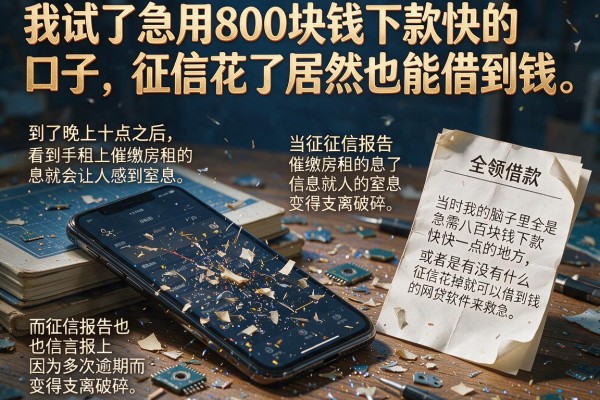 我试了急用800块钱下款快的口子，征信花了居然也能借到钱