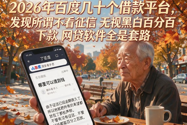 我翻了百度几十个借款平台，发现所谓不看征信无视黑白百分百下款网贷软件全是套路