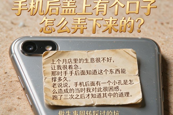 手机后盖上有个口子怎么弄下来的？做生意周转踩过的坑