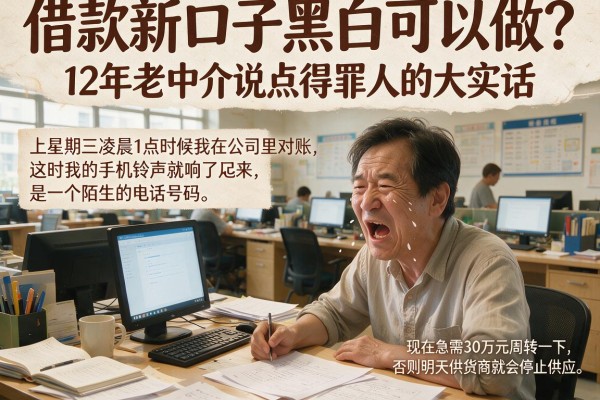 借款新口子黑白可以做?12年老中介说点得罪人的大实话