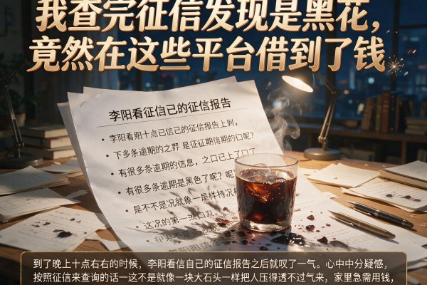 我查完征信发现是黑花，竟然在这些平台借到了钱