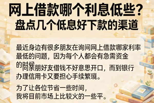 网上借款哪个利息低些？盘点几个低息好下款的渠道