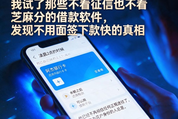 我试了那些不看征信也不看芝麻分的借款软件，发现不用面签下款快的真相