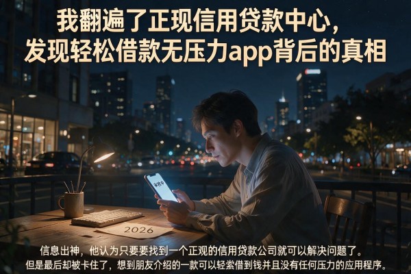 我翻遍了正规信用贷款中心，发现轻松借款无压力app背后的真相