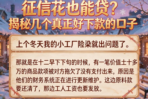 征信花也能贷？揭秘几个真正好下款的口子