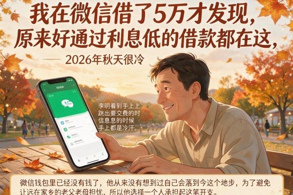 我在微信借了5万才发现，原来好通过利息低的借款都在这