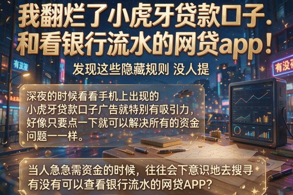 我翻烂了小虎牙贷款口子和看银行流水的网贷app，发现这些隐藏规则没人提