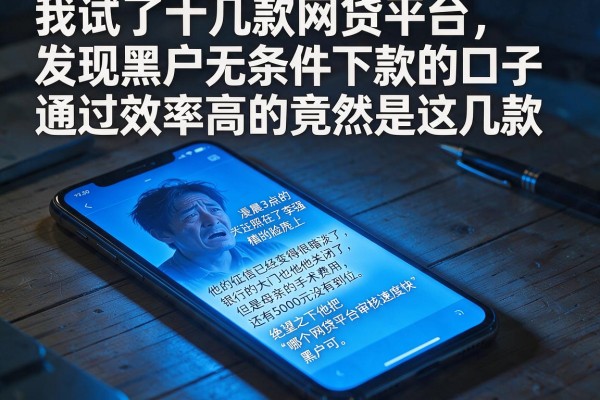 我试了十几款网贷平台,发现黑户无条件下款的口子通过效率高的竟然是这几款