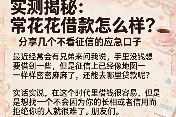 实测揭秘：常花花借款怎么样？分享几个不看征信的应急口子