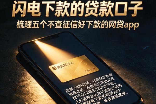 闪电下款的贷款口子，梳理五个不查征信好下款的网贷app