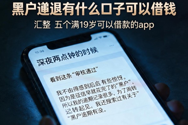 黑户逾期有什么口子可以借钱,汇整五个满19岁可以借款的app