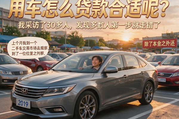 用车怎么贷款合适呢？我采访了30多人，发现多数人第一步就走错了