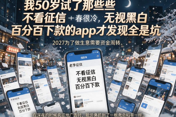 我50岁试了那些不看征信无视黑白百分百下款的app才发现全是坑