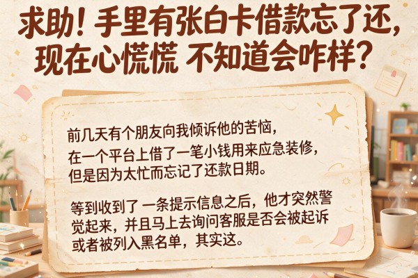 求助！手里有张白卡借款忘了还，现在心慌慌不知道会咋样？