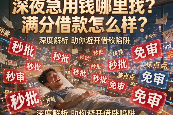 深夜急用钱哪里找？满分借款怎么样？深度解析助你避开借贷陷阱