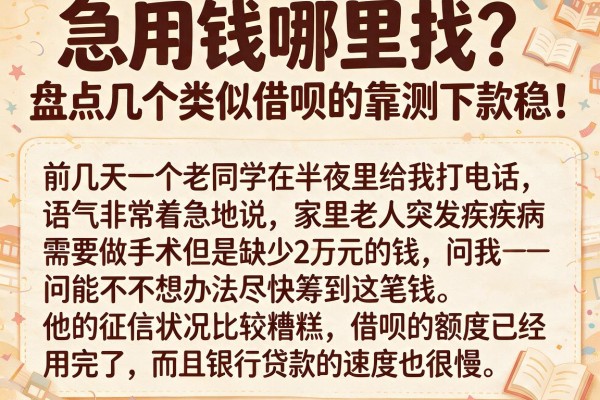 急用钱哪里找？盘点几个类似借呗的靠谱口子，亲测下款稳！