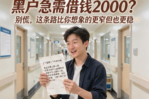 黑户急需借钱2000?别慌,这条路比你想象的更窄但也更稳