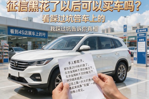 征信黑花了以后可以买车吗?我踩过坑告诉你真相