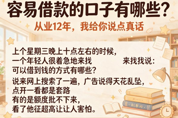 容易借款的口子有哪些？从业12年，我给你说点真话