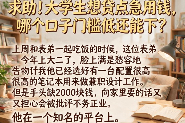 求助！大学生想贷点急用钱，哪个口子门槛低还能下？